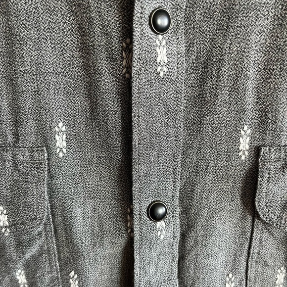 Lucky Brand Pearl Snap Shirt Men's Large Gray Western Style Classic Fit - Picture 14 of 16
